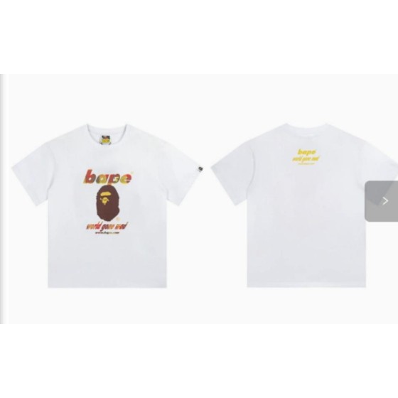White BAPE "World Gone Mad" Logo T-Shirt